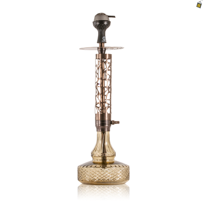 COCOYAYA Almavi Hookah (Ferro Series) with Bag - Bronze Stem / Grey Base