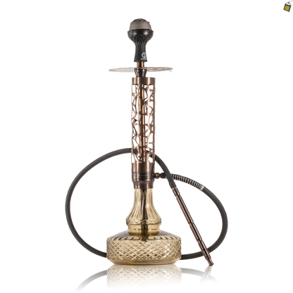 COCOYAYA Almavi Hookah (Ferro Series) with Bag - Bronze Stem / Grey Base