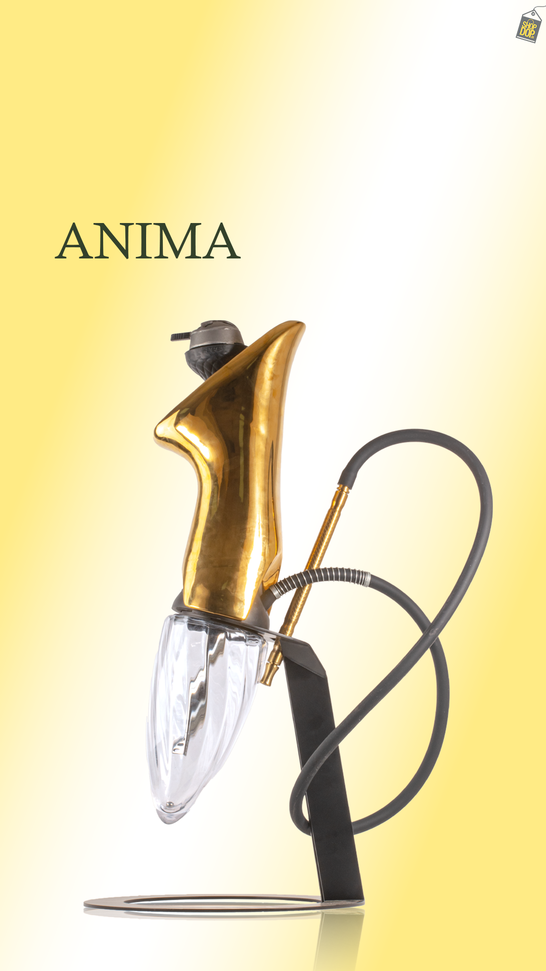 Anima Hookah with LED Light - Gold