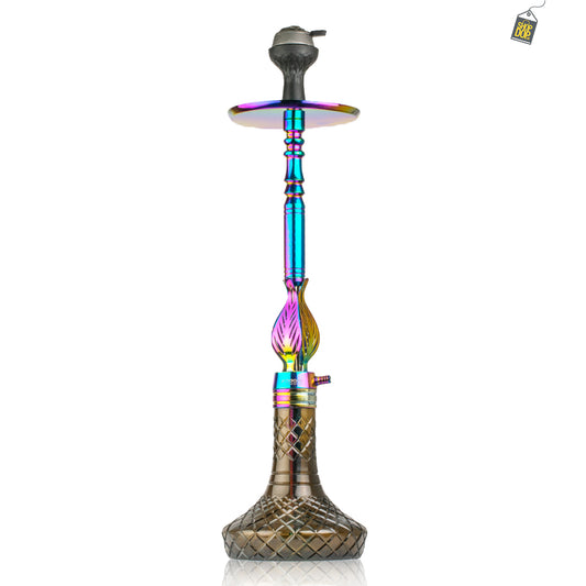 Animal Hookah with 2 Bags - Rainbow Stem / Black Base