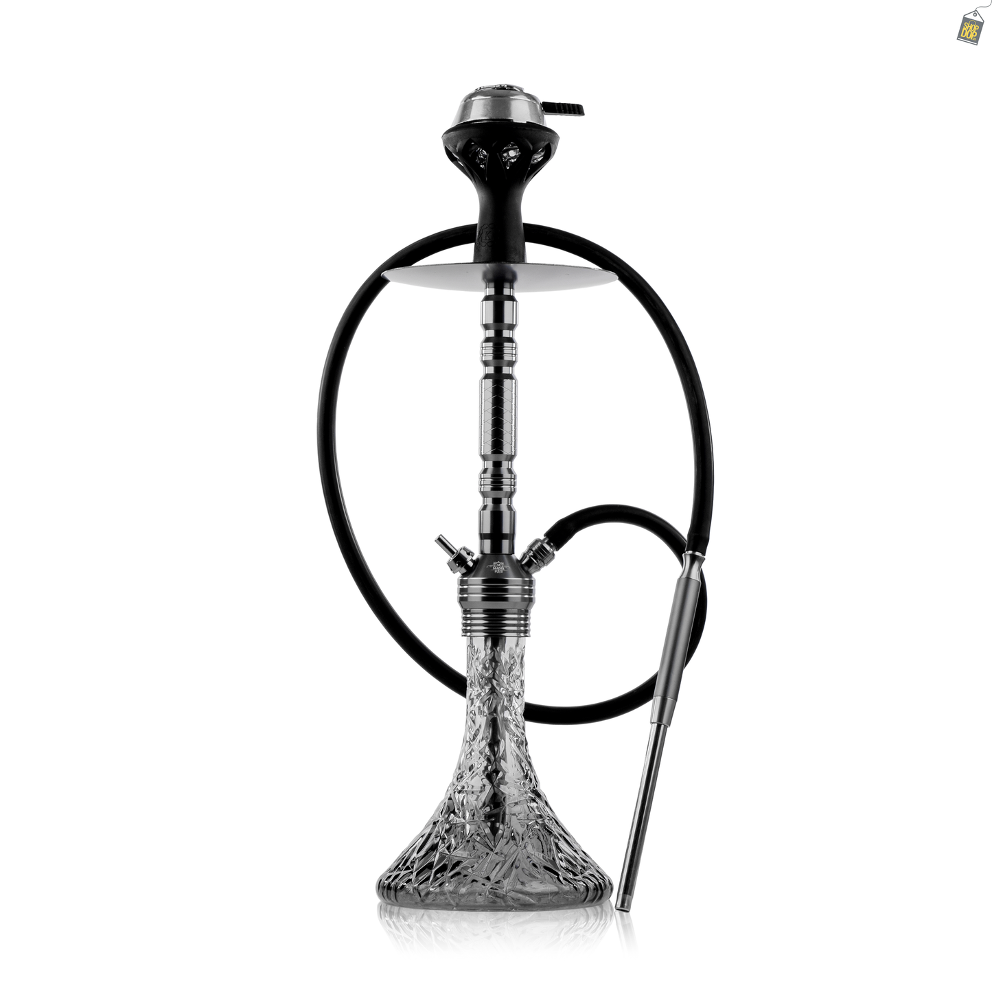 Arabic Delight Hookah with Bag - Gun Metal