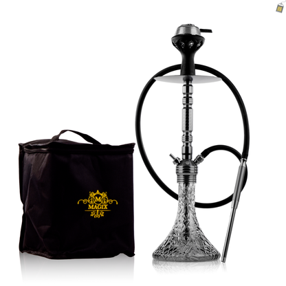 Arabic Delight Hookah with Bag - Gun Metal
