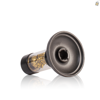 Fancy Astro Diamond Matt Hookah Bowl - Golden Skull
