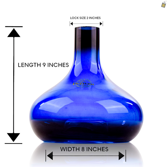 Atomic Glass Hookah Replacement Base - Blue (Lock)