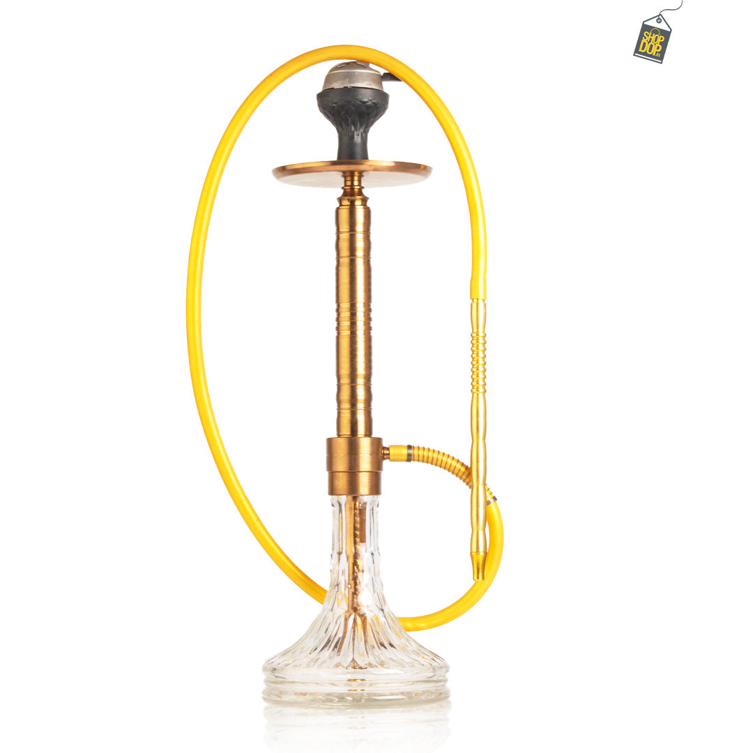 Attack Hookah with Bag - Bronze Stem / Transparent Base