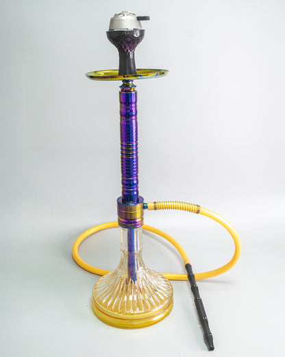 Attack Hookah with Bag - Rainbow Stem / Golden Base