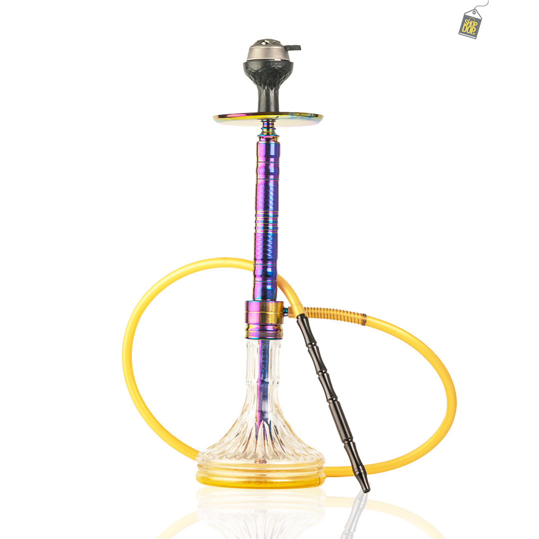 Attack Hookah with Bag - Rainbow Stem / Golden Base