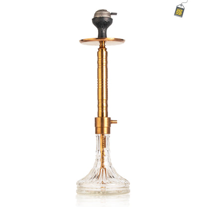 Attack Hookah with Bag - Bronze Stem / Transparent Base