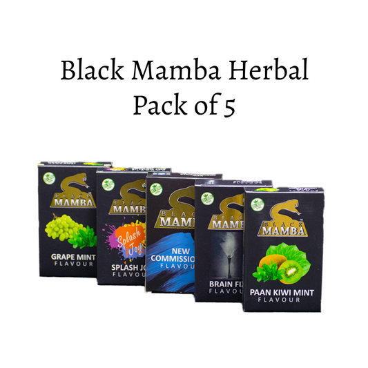ब्लैक माम्बा हर्बल मिक्स हुक्का फ्लेवर (5 का पैक)