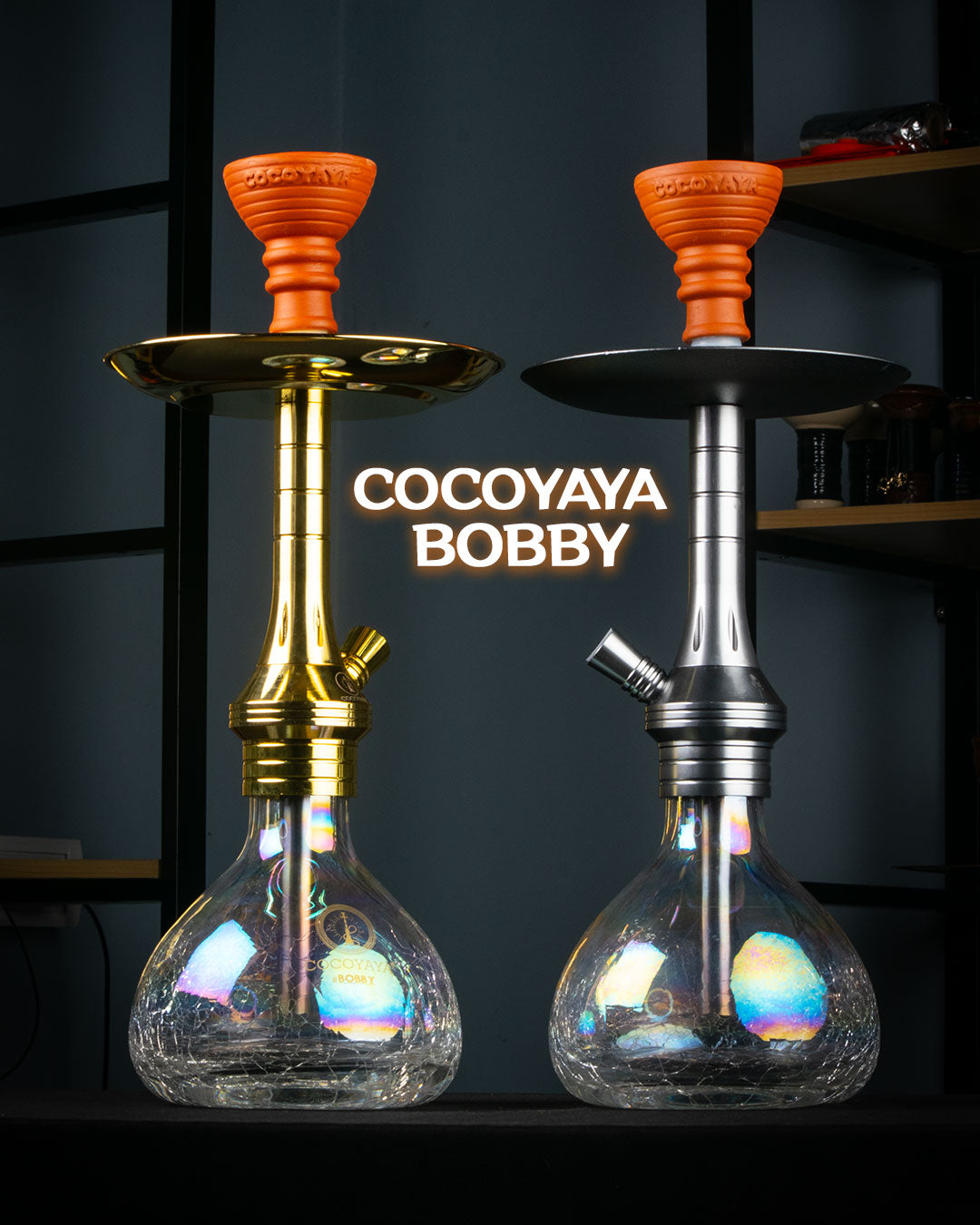 COCOYAYA Bobby Hookah - Golden (Transparent Base)