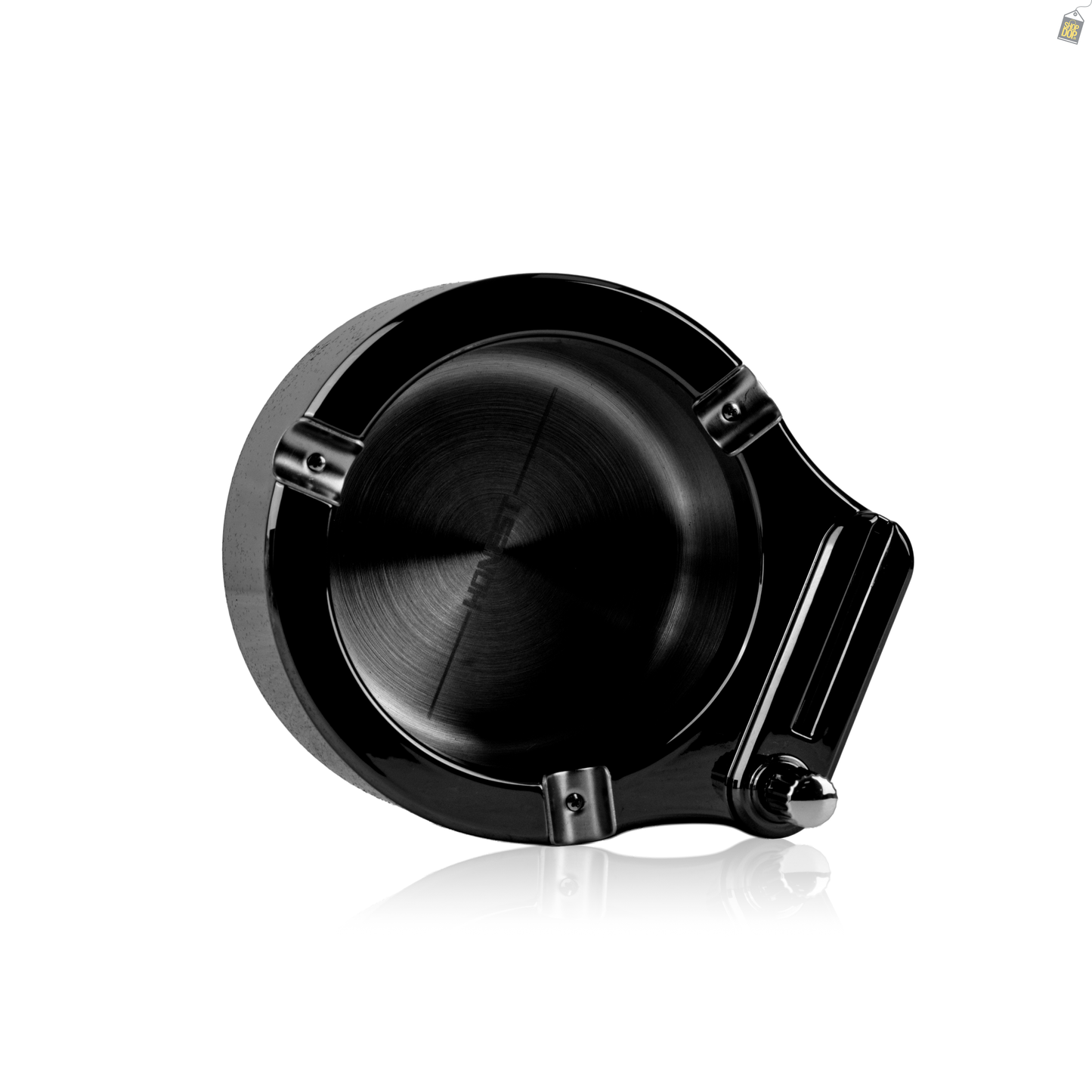 Basin Ashtray with Inner Lighter - Black