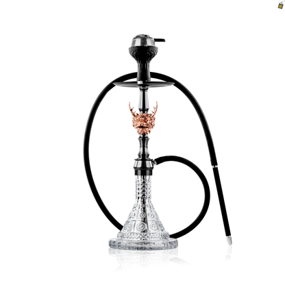 Beast Lord Hookah - Gun Metal Stem (Rose Gold Face)