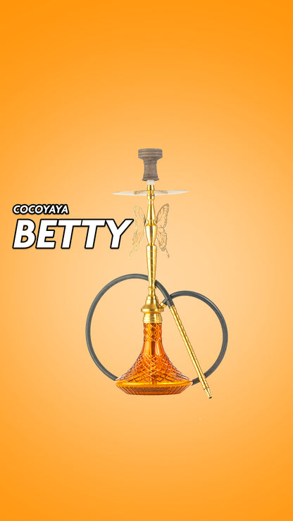 COCOYAYA Betty Hookah - Golden Stem / Amber Base