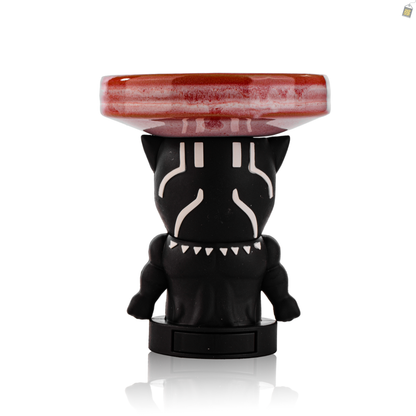 Black Panther Ceramic Hookah Bowl - Light Red