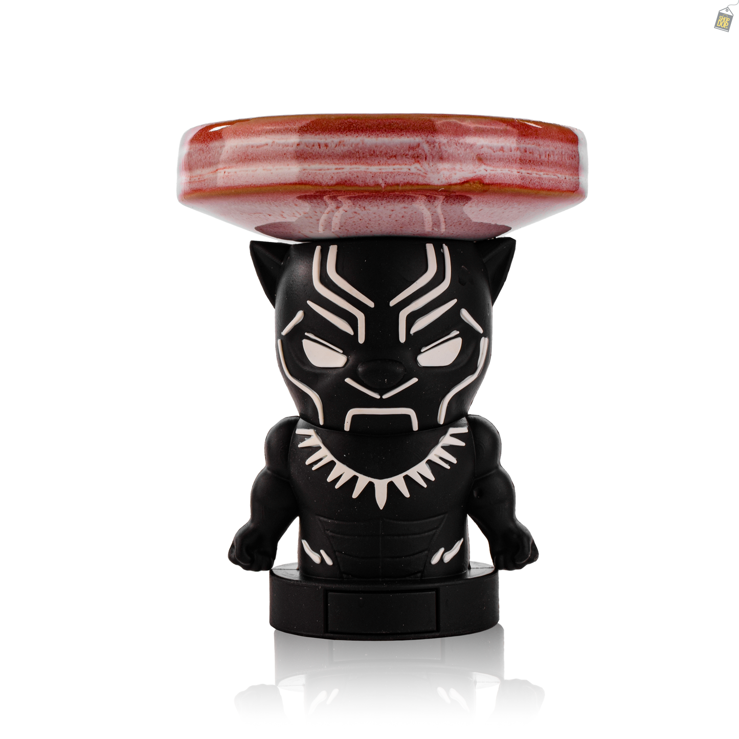 Black Panther Ceramic Hookah Bowl - Light Red