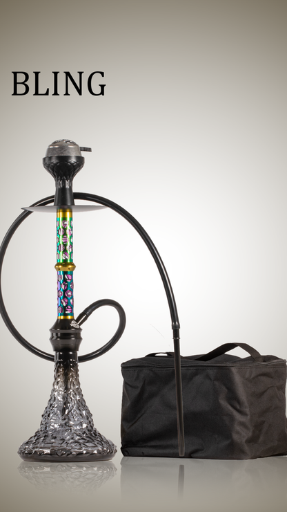 Bling Hookah with Bag - Purple