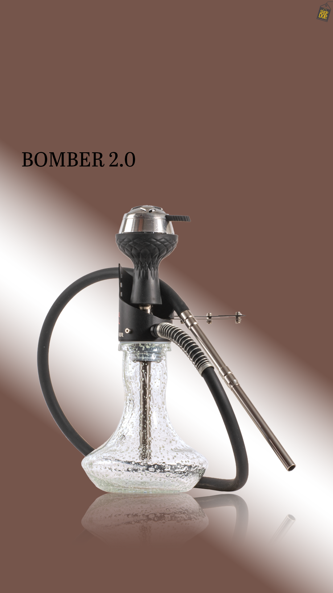 Bomber 2.0 Hookah - Red with Radium Base