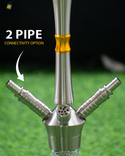 Breeze Dual Pipe Hookah - Yellow