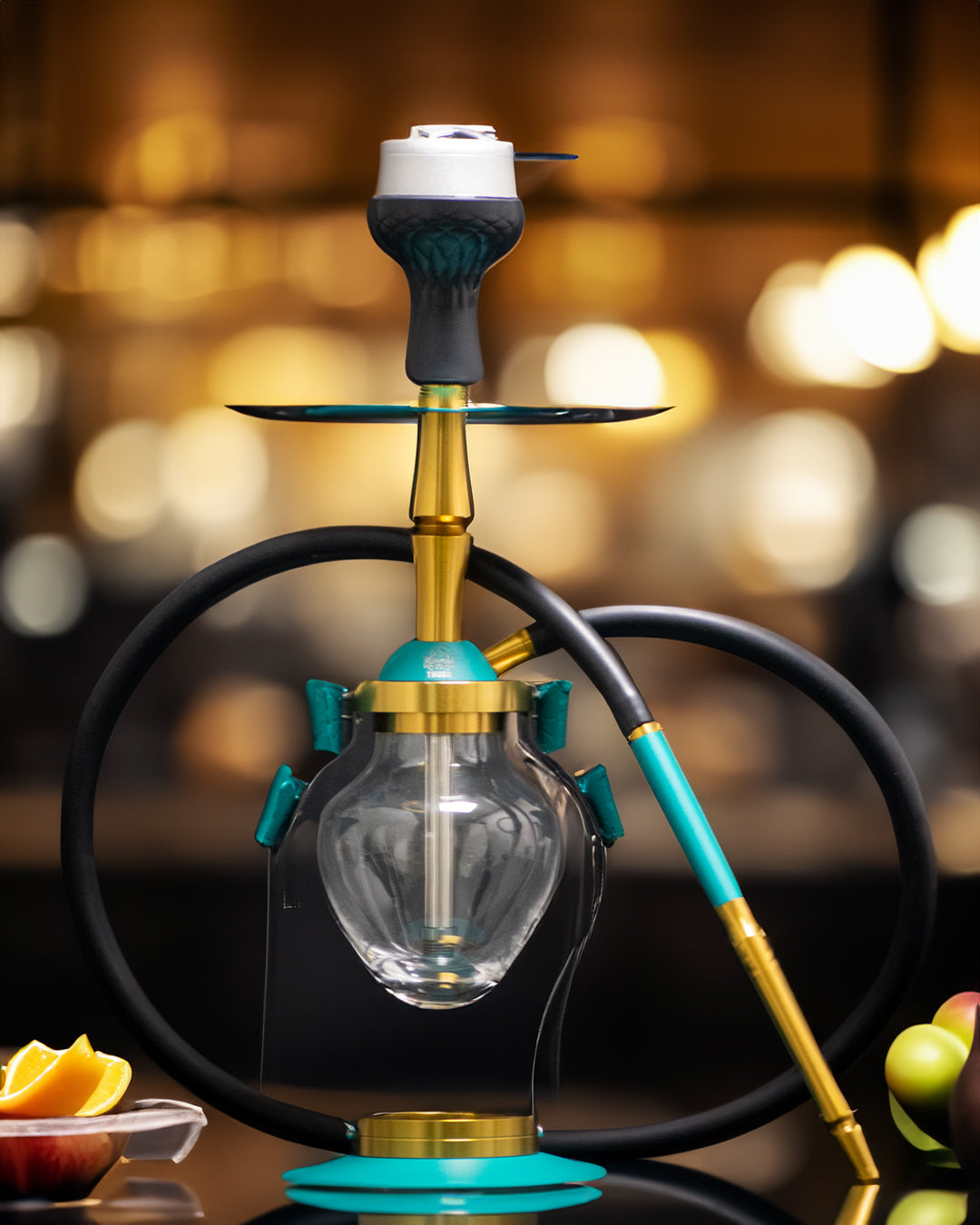 Glide Hookah (Designer) - Green (LED Light with Remote)