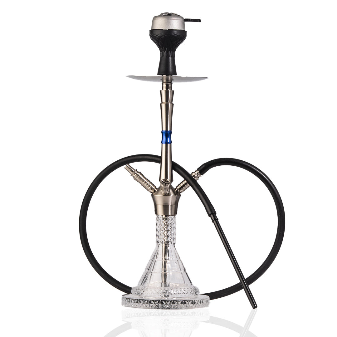 Breeze Dual Pipe Hookah - Blue