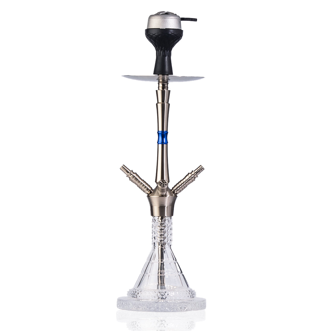 Breeze Dual Pipe Hookah - Blue