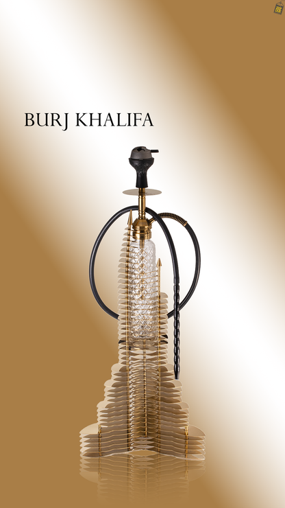 VG Burj Khalifa Hookah with Bag - Golden