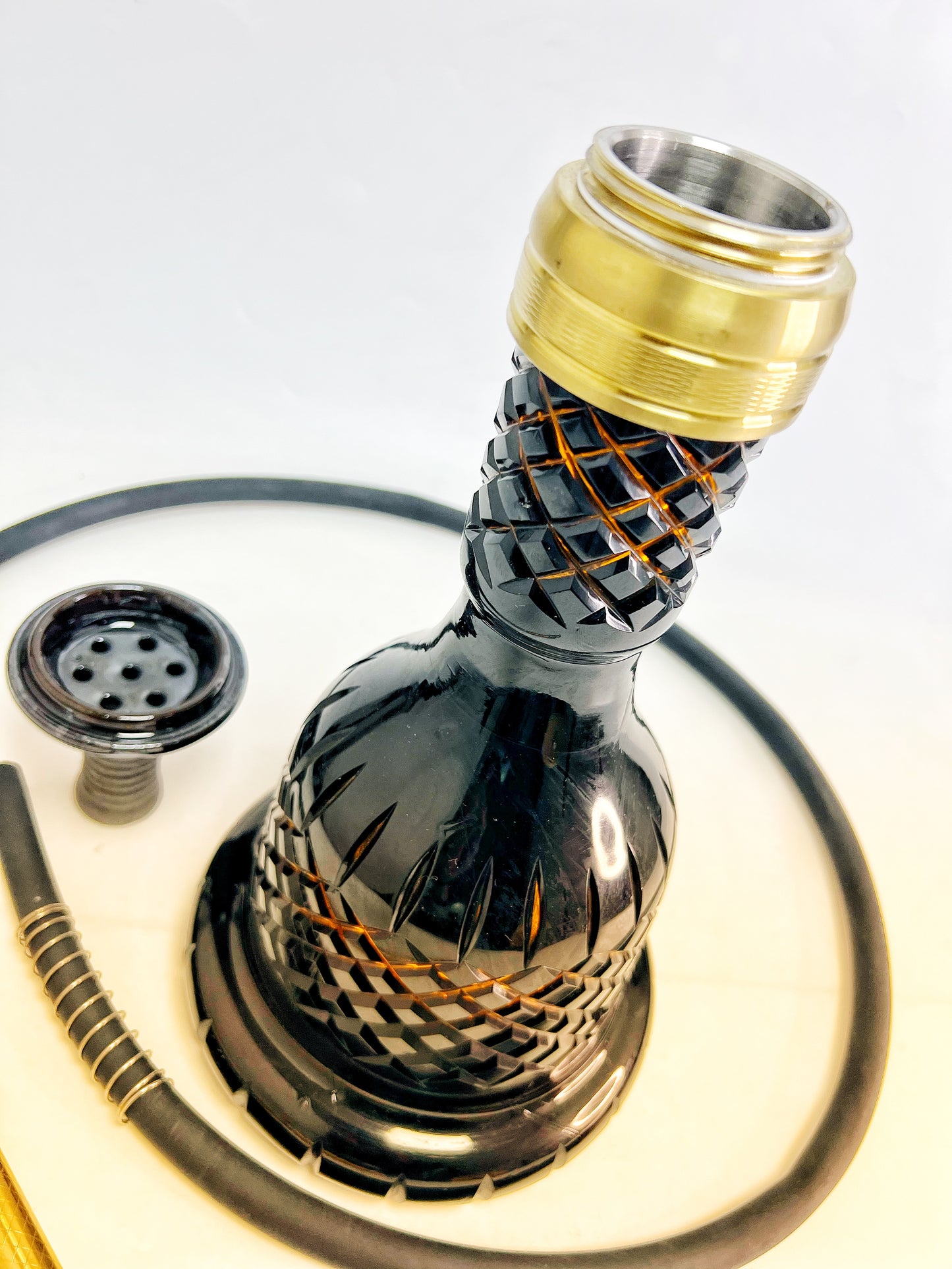 COCOYAYA Gamaliya Persia Hookah - Golden Stem / Black Base