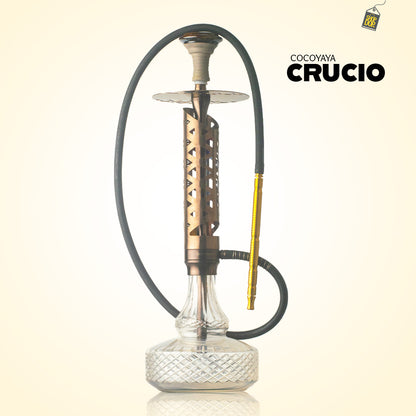 COCOYAYA Crucio Hookah (Ferro Series) - Bronze Stem / Transparent Base