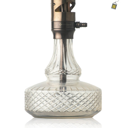 COCOYAYA Crucio Hookah (Ferro Series) - Bronze Stem / Transparent Base