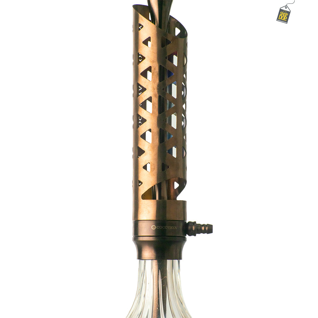 COCOYAYA Crucio Hookah (Ferro Series) - Bronze Stem / Transparent Base