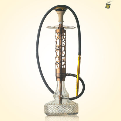 COCOYAYA Almavi Hookah (Ferro Series) - Bronze Stem / Transparent Base