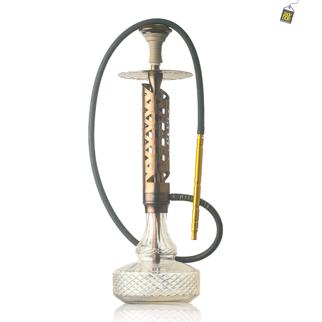 COCOYAYA Almavi Hookah (Ferro Series) - Bronze Stem / Transparent Base