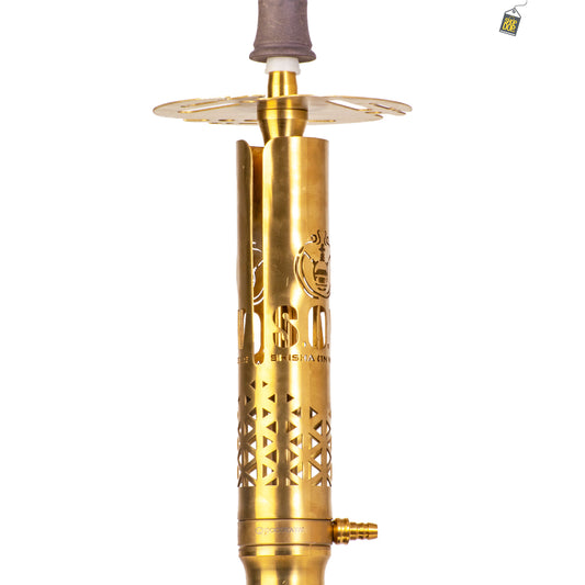 COCOYAYA Vivanta Hookah (Ferro Series) - Gold Stem / Black Base