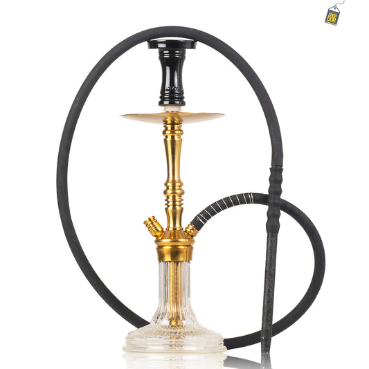 COCOYAYA Barcelona Hookah - Golden / Transparent Base