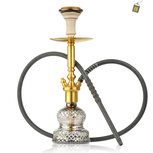 COCOYAYA Boris Hookah - Golden Stem / Cut Glass Base