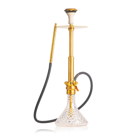 COCOYAYA CRF King Series Hookah - Gold Stem (Transparent Base)