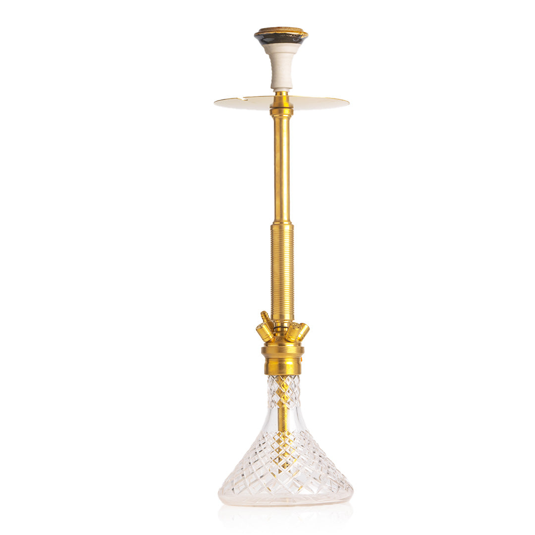 COCOYAYA CRF King Series Hookah - Gold Stem (Transparent Base)