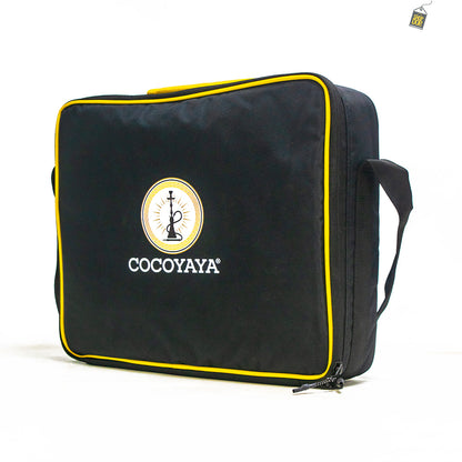 COCOYAYA Car-O-Bar Hookah with Bag - Gold Stem (White Base)