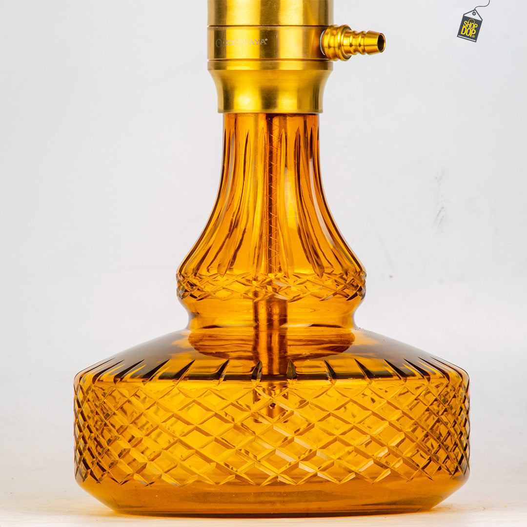 COCOYAYA Crucio Hookah (Ferro Series) - Gold Stem / Amber Base