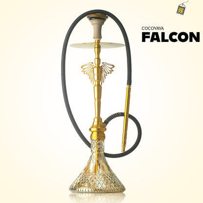 COCOYAYA Falcon Hookah (Angel Series) - Gold Stem / Gold Base