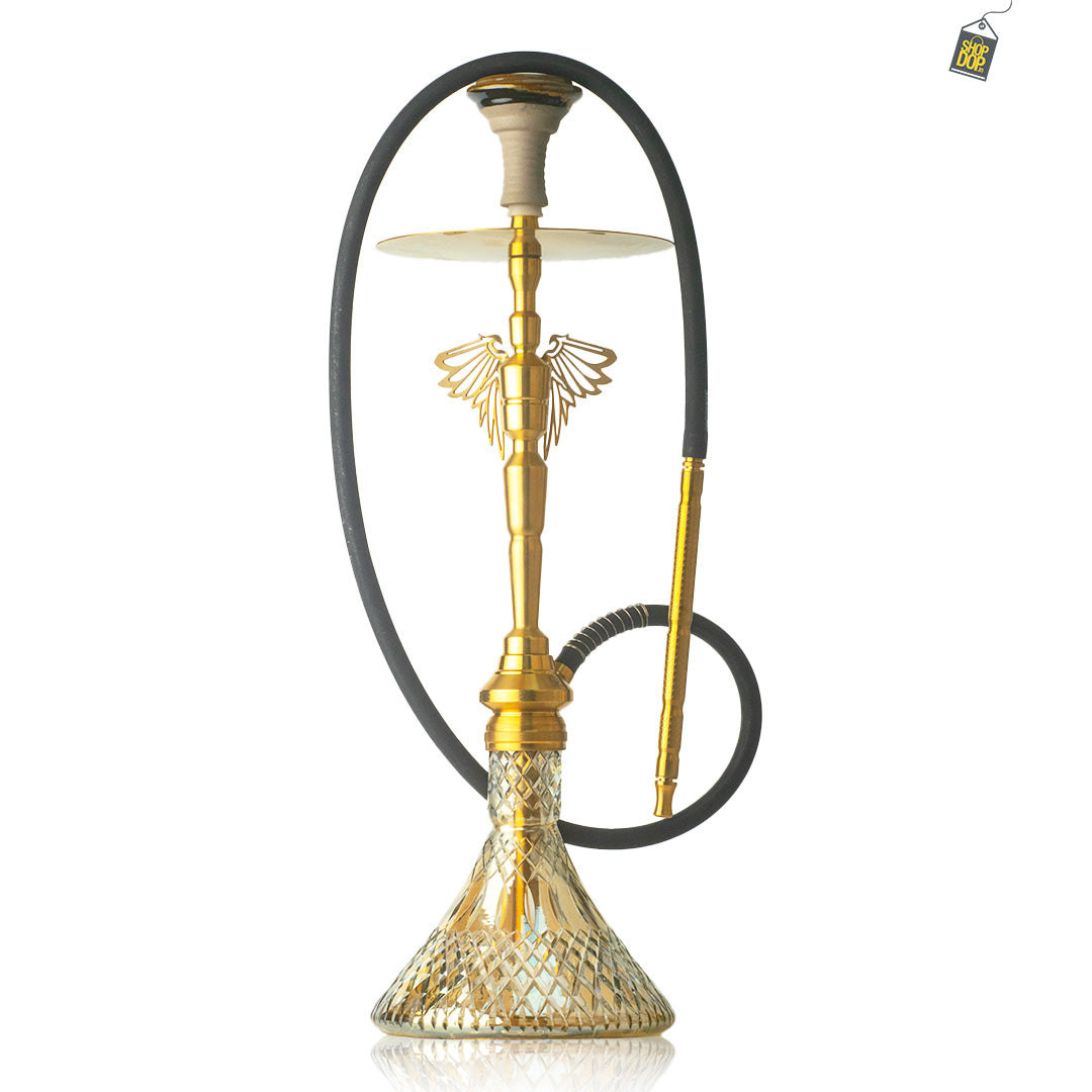 COCOYAYA Falcon Hookah (Angel Series) - Gold Stem / Gold Base