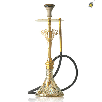 COCOYAYA Falcon Hookah (Angel Series) - Gold Stem / Gold Base