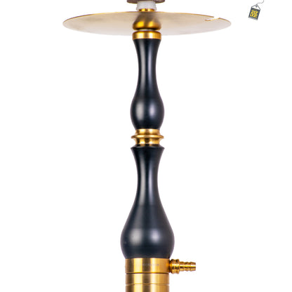 COCOYAYA Ghazi Hookah - Black Gold Stem / Blue Base