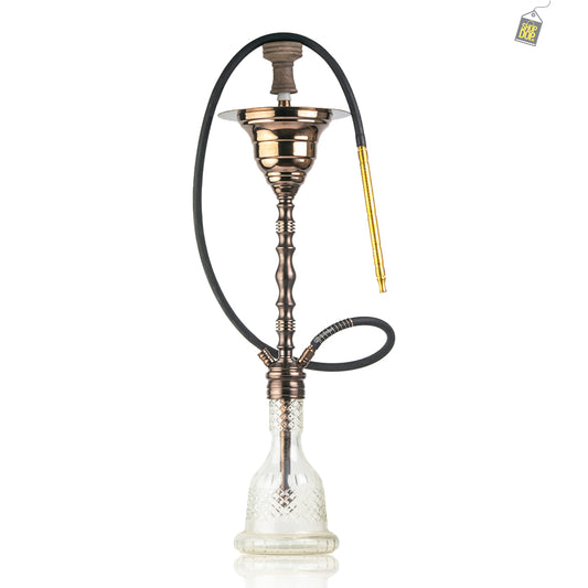 COCOYAYA Gamaliya Hookah - Bronze Stem / Transparent Base