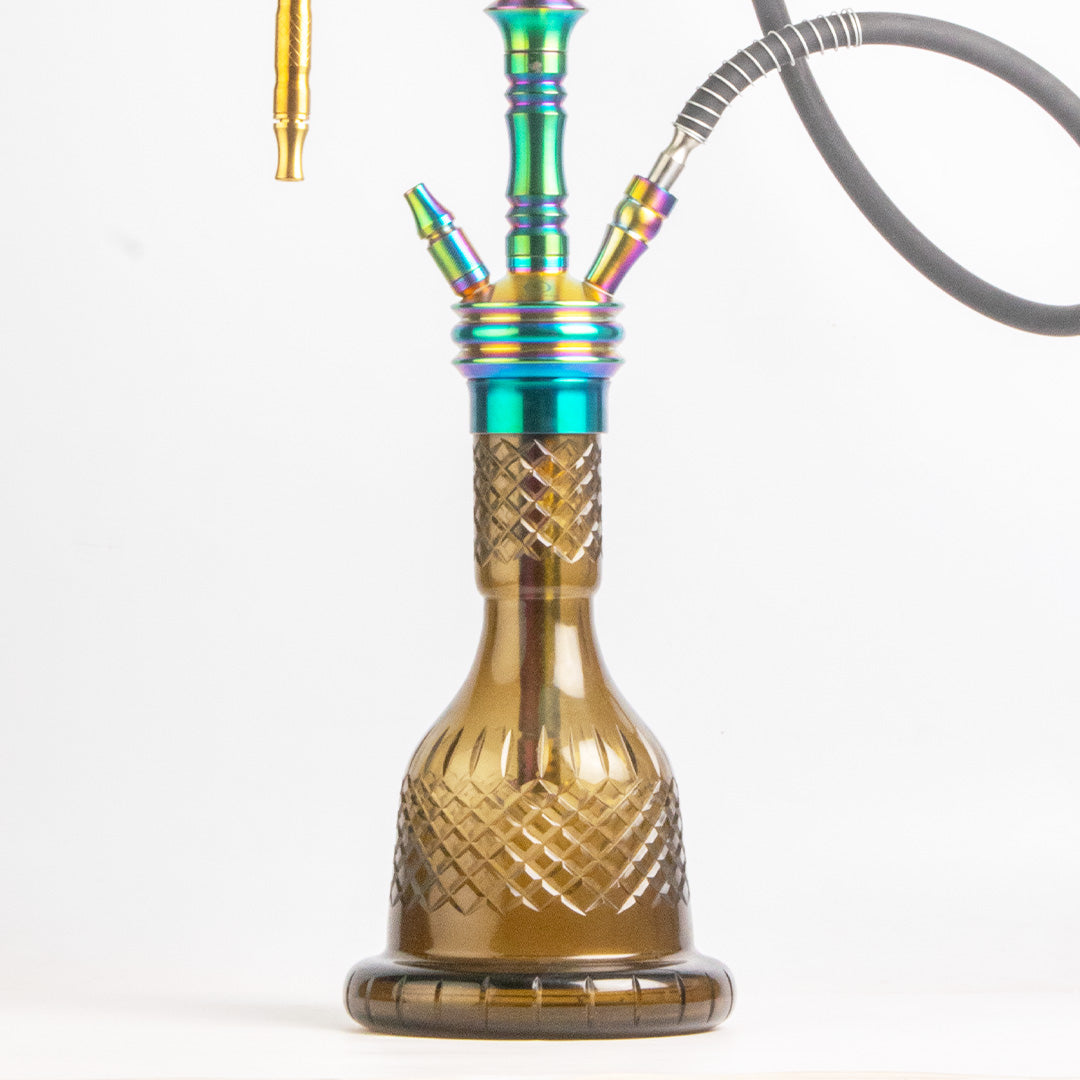 COCOYAYA Gamaliya Persia Hookah - Rainbow Stem / Grey Base