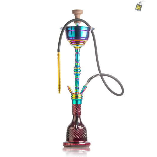 COCOYAYA Gamaliya Persia Hookah - Rainbow Stem / Purple Base