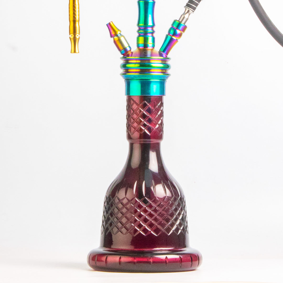 COCOYAYA Gamaliya Persia Hookah - Rainbow Stem / Purple Base