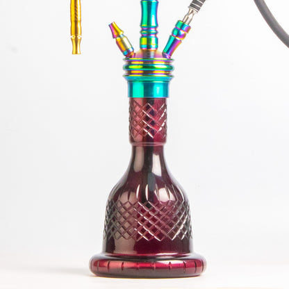 COCOYAYA Gamaliya Persia Hookah - Rainbow Stem / Purple Base