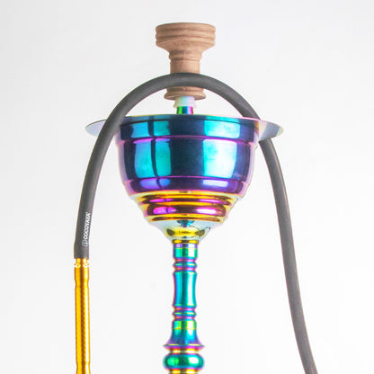 COCOYAYA Gamaliya Persia Hookah - Rainbow Stem / Purple Base