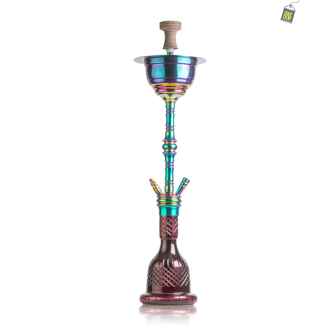 COCOYAYA Gamaliya Persia Hookah - Rainbow Stem / Purple Base